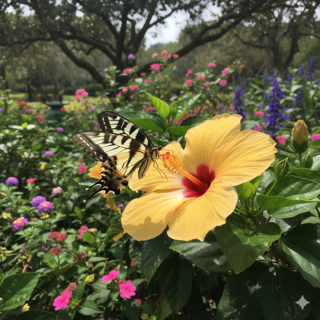 Zebra butterfly print